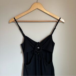 L*Space Ribbed Fitted Maxi Dress Size Small Sleeveless Scoop Neck w/ Cutouts